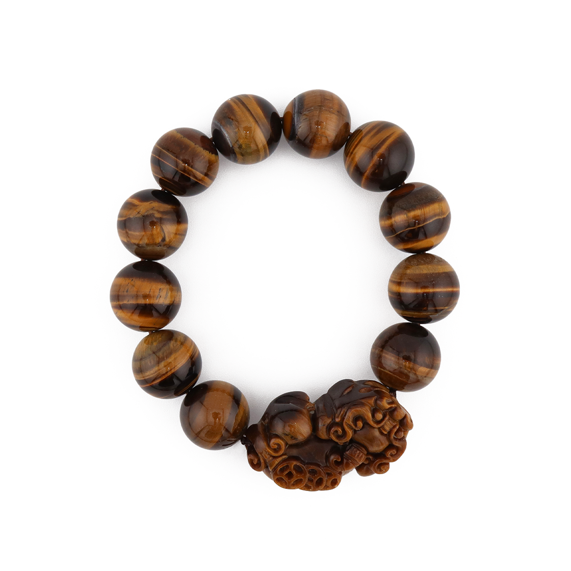 Carved Tiger Eye Pixiu | Tiger Eye Bracelet