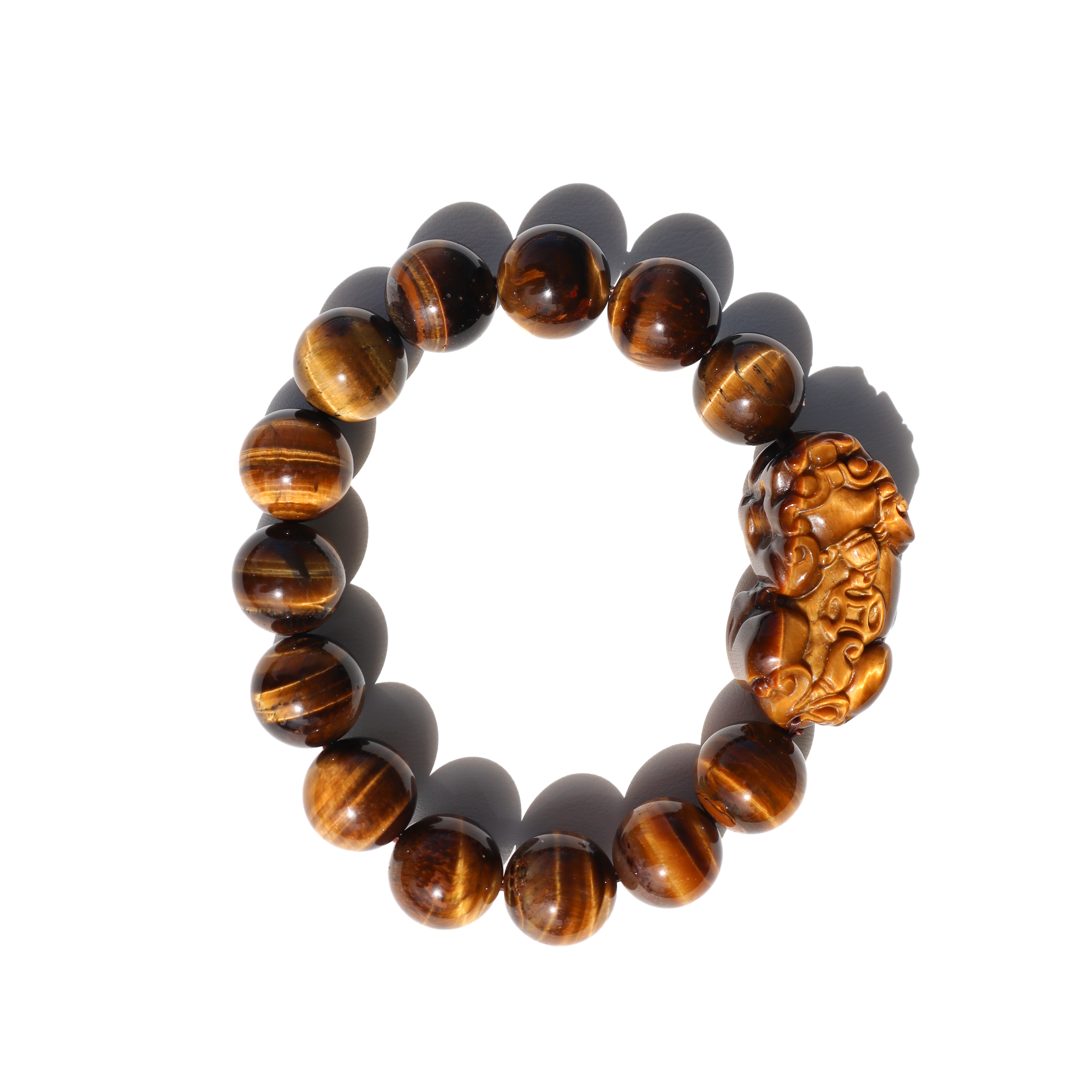 Carved Tiger Eye Pixiu | Tiger Eye Bracelet