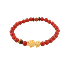 Fearless Charm | Mini Pixiu Red Agate Bracelet