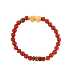 Fearless Charm | Mini Pixiu Red Agate Bracelet