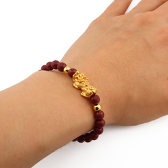 Blessing Charm | Mini Pixiu Red Cinnabar Bracelet