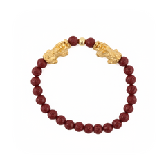 Fortune Charm | Mini Pixiu Red Cinnabar Bracelet