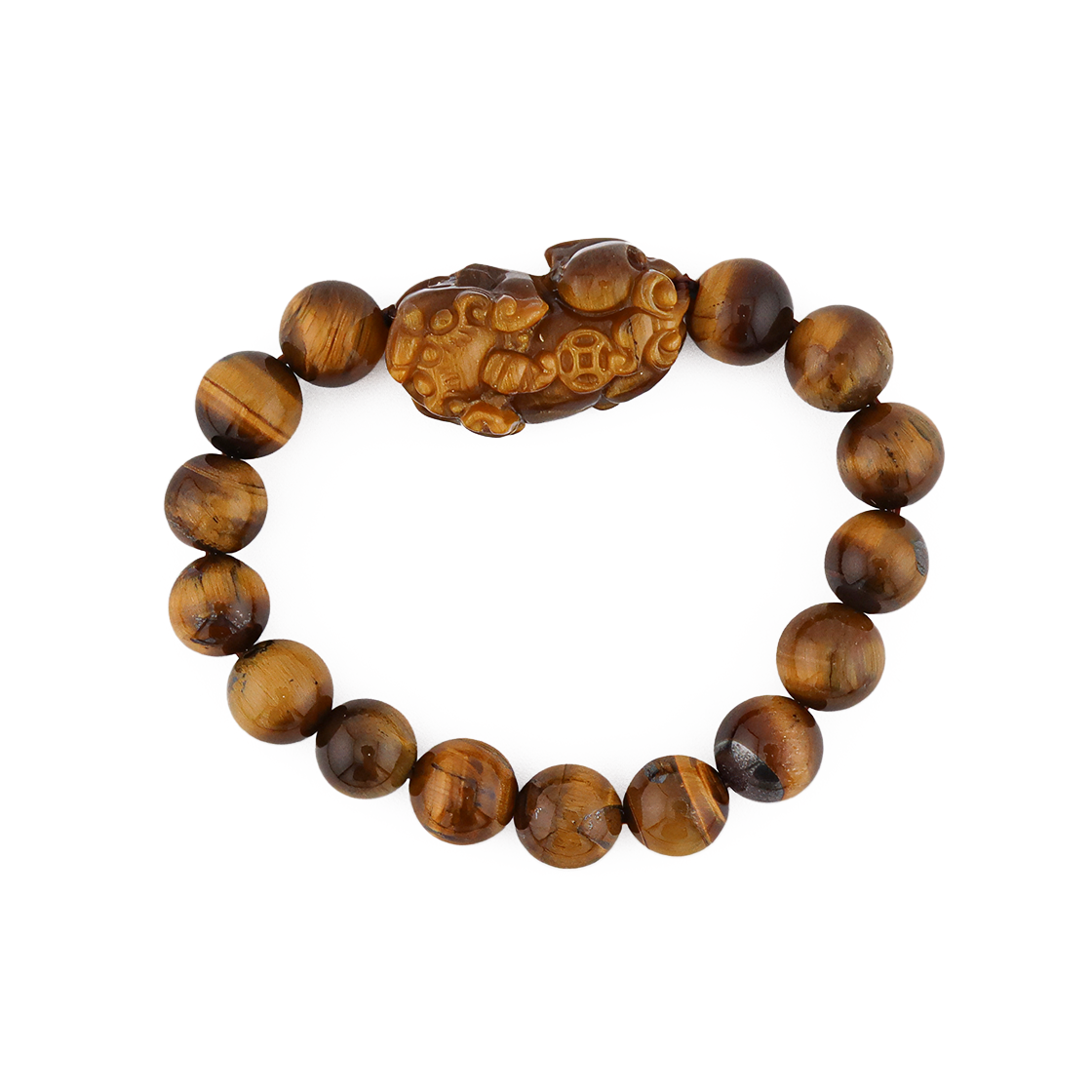 Carved Tiger Eye Pixiu | Tiger Eye Bracelet