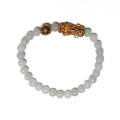 Mini Harmony Charm | Mini Pixiu Light Green Jade Bracelet - 5mm