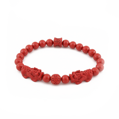 Pixiu Charm | Red Cinnabar Bracelet