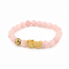 Wealth Charm | Rose Quartz Pixiu Bracelet