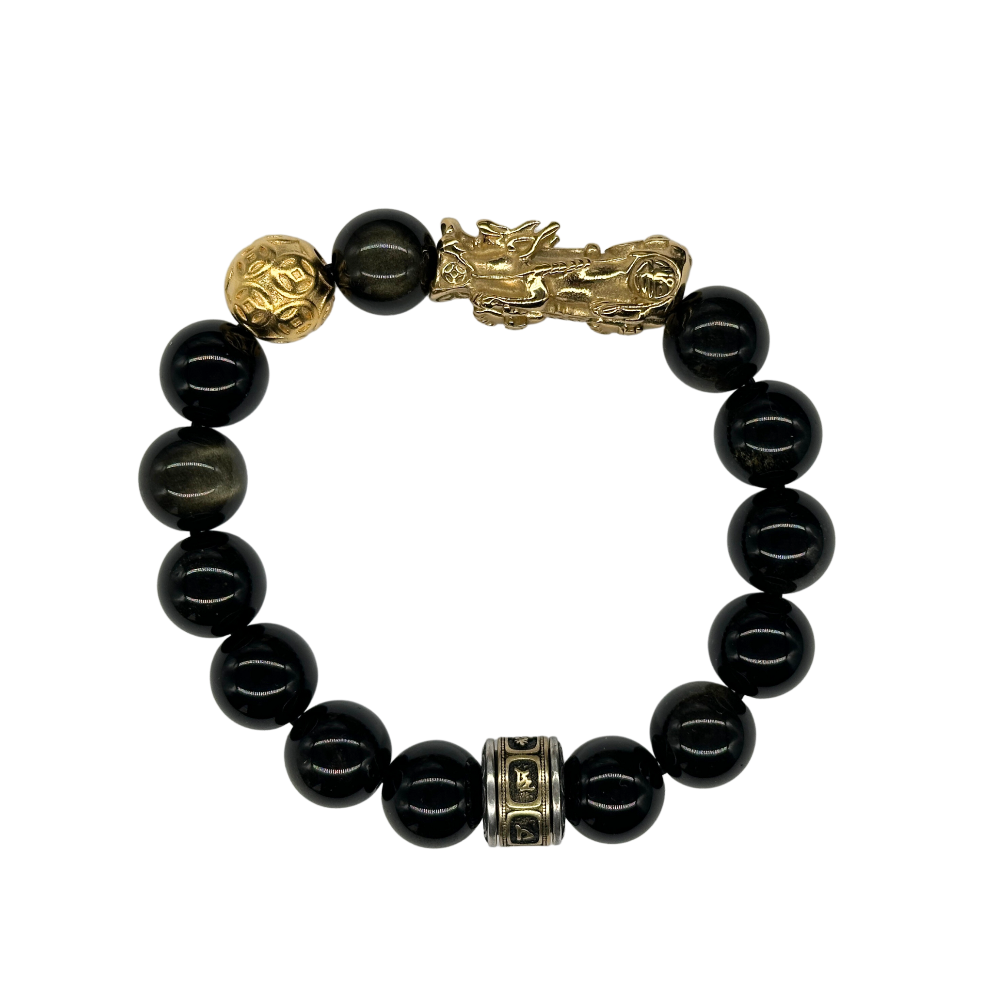 Wealth Charm | Pixiu Obsidian Bracelet