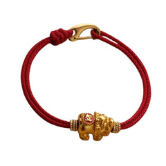 Gold Baby Pixiu Red String Bracelet