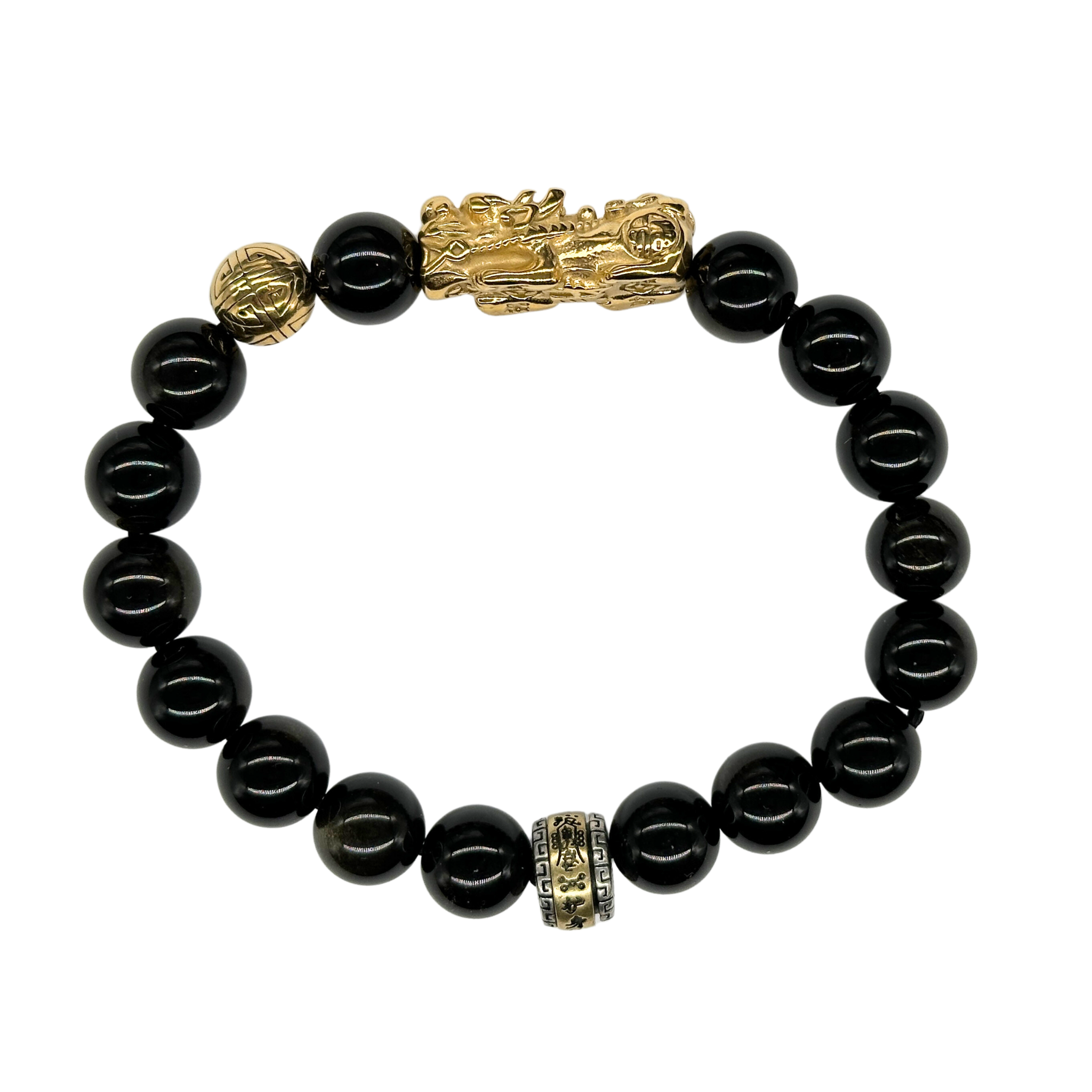 Wealth Charm | Pixiu Obsidian Bracelet