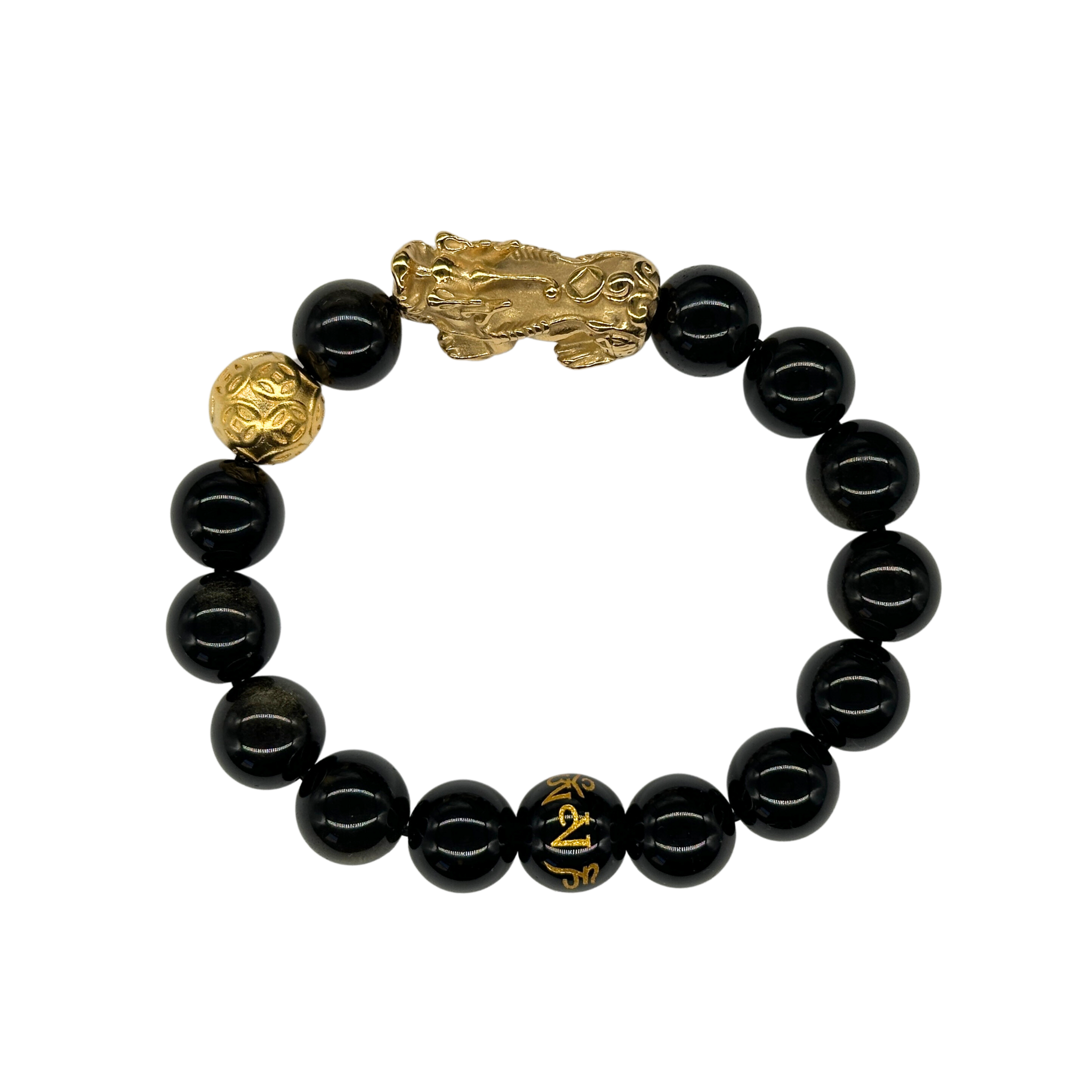 Wealth Charm | Pixiu Obsidian Bracelet