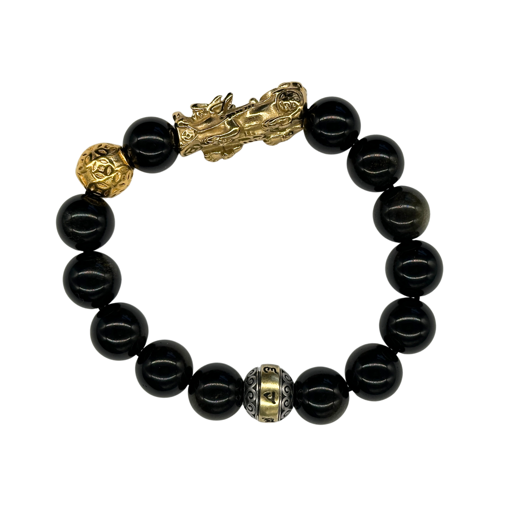 Wealth Charm | Pixiu Obsidian Bracelet