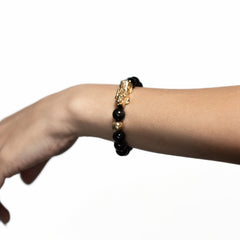 Wealth Charm | Pixiu Obsidian Bracelet