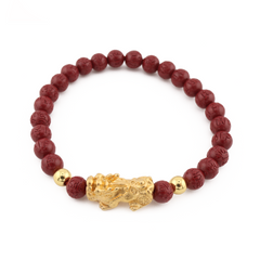 Blessing Charm | Mini Pixiu Red Cinnabar Bracelet