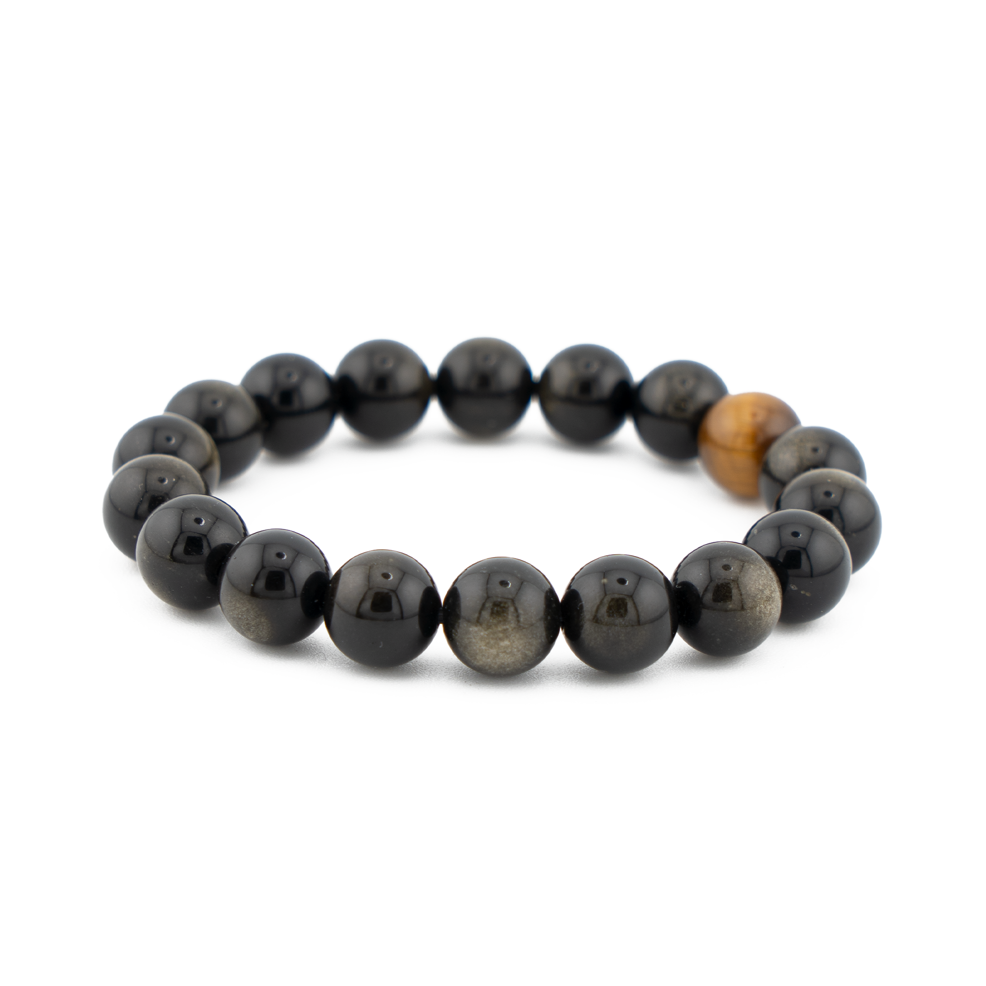 Courage & Protection | Tiger Eye & Obsidian Bracelet