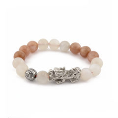 Celestial Love Charm | Grade AA Sunstone & Moonstone Pixiu Bracelet