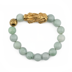 Harmony Charm | Pixiu Light Green Jade Bracelet 9.5mm