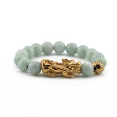 Harmony Charm | Pixiu Light Green Jade Bracelet 9.5mm