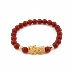 Blessing Charm | Mini Pixiu Red Agate Bracelet