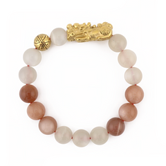 Celestial Love Charm | Grade AA Sunstone & Moonstone Pixiu Bracelet