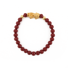 Blessing Charm | Mini Pixiu Red Cinnabar Bracelet