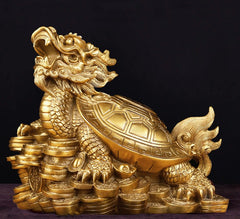 Brass Dragon Turtle Statue