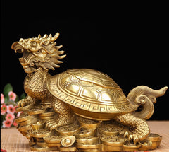 Brass Dragon Turtle Statue