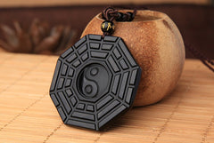 Obsidian Bagua Necklace