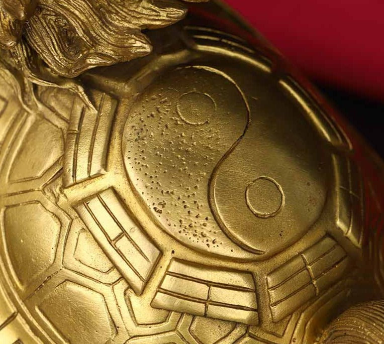 Brass Dragon Turtle Statue