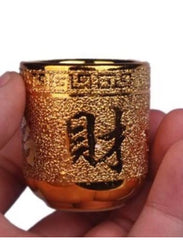 Gold Buddist Ceramic Glass